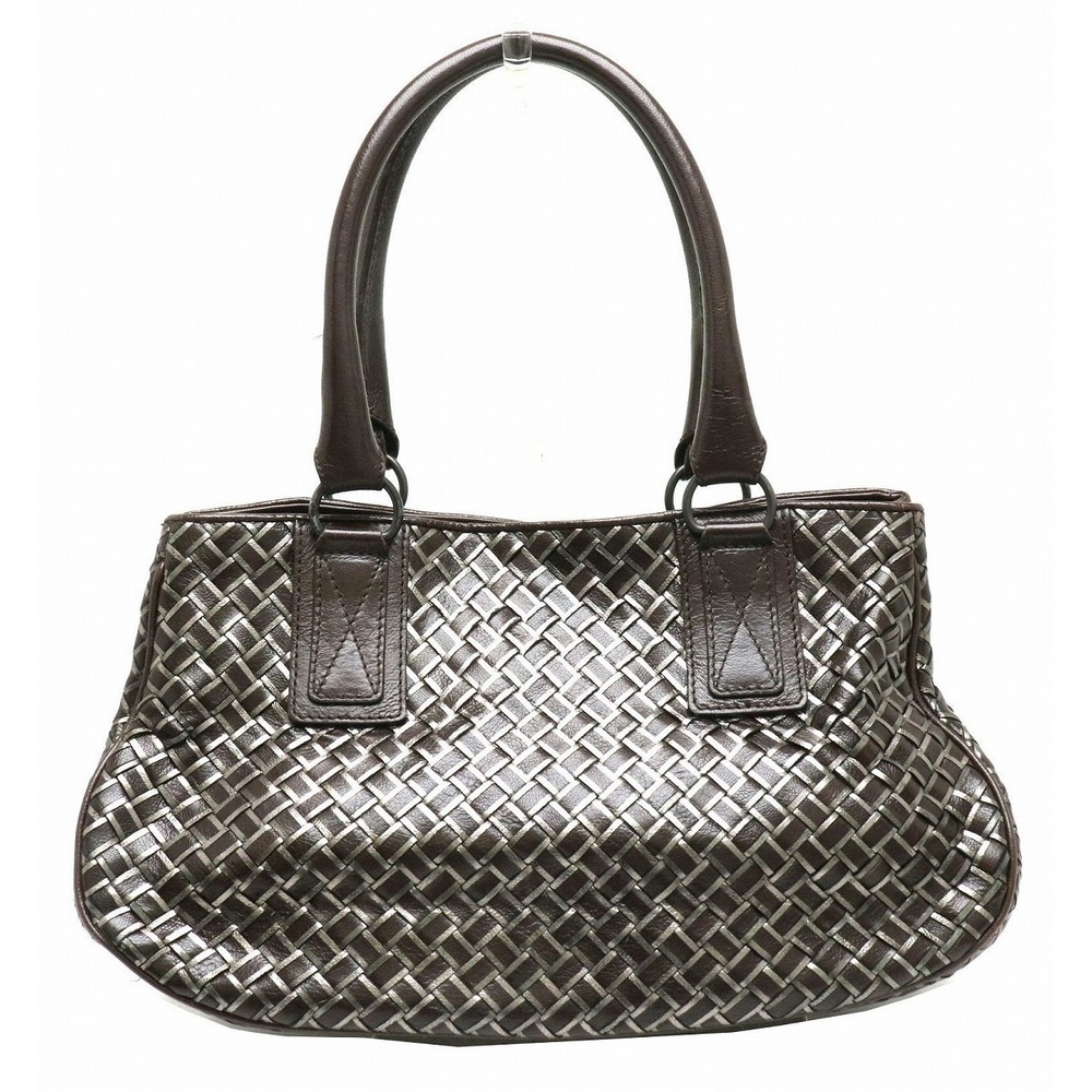 Bottega Veneta Handbag Leather Brown Intrecciato - Picture 2 of 9